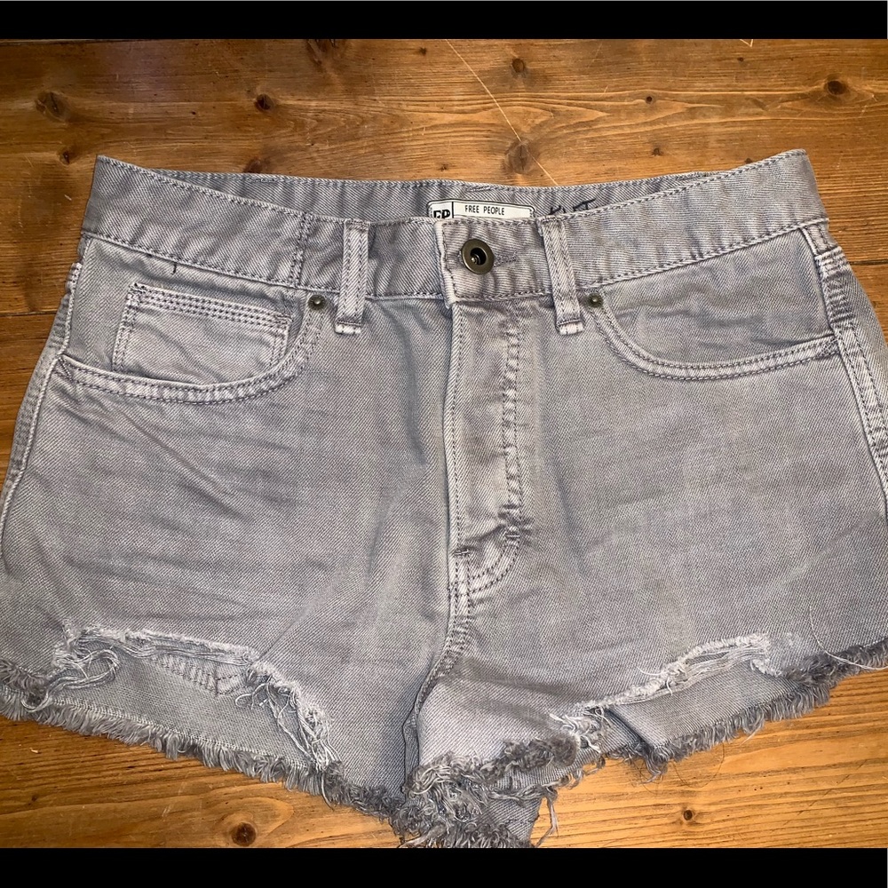 Free People Gray Denim shorts